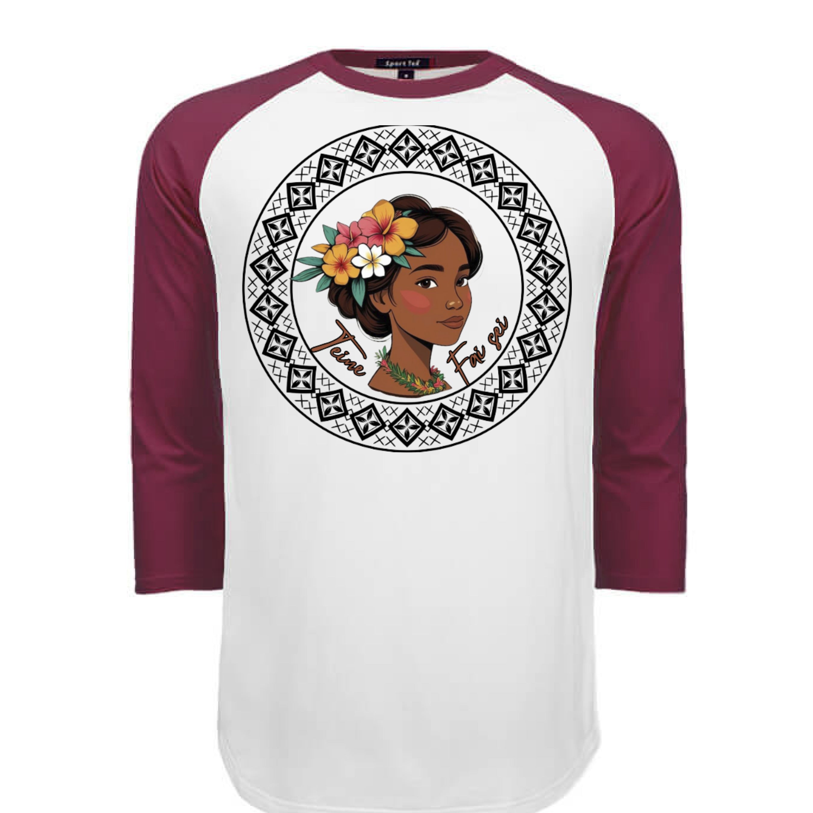 WHITE / MAROON - FRONT